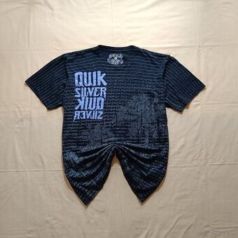 Quicksilver čierne tričko s potlačou krátky rukáv XL