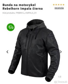 Bunda na motocykel Rebelhorn Impala čierna veľ. M