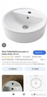 Umývadlo nové zabalené ikea