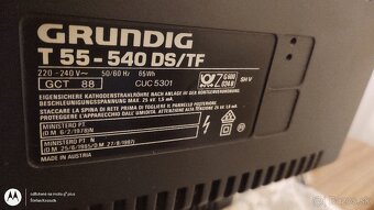 Predám TV prijímač Grundig T55 - 540 DS/TF, plne funkčný, ..