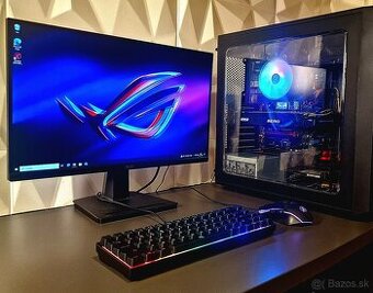 Herný PC + monitor, klávesnica, myš