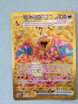 Pokémon karta originál Garizard ex gold