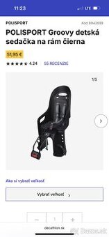 detská sedačka na rám