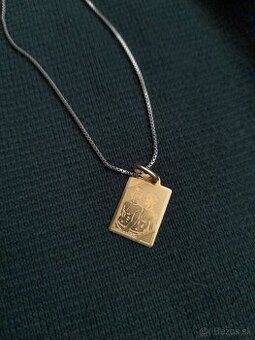 Zlatý prívesok Blížencov so striebornou retiazkou