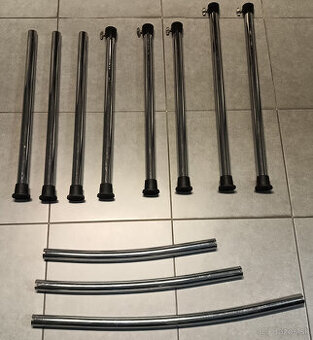 trubky, rúrky, clampy, ramená na bicie
