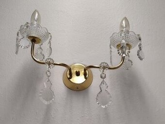 Predám nástenné lampy zlatý kov/sklo