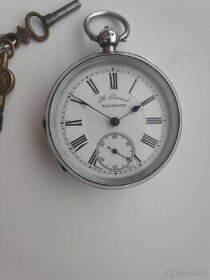 Strieborné vreckové hodinky H.Samuel cca 1904 - 1
