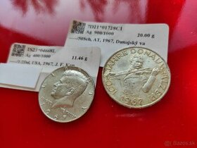 Staré mince 2ks striebro - 1