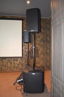 Set 2x reprobox, 2x subwoofer, odposluch, zosilňovač, rack
