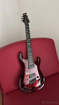 Schecter C-7 Multiscale Silver Mountain - Blood Moon
