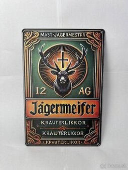 Plechová ceduľka do garáže - Jägermeister
