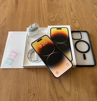 iPhone 14 Pro 128 gb Gold - komplet príslušenstvo, záruka