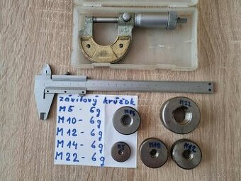 Zavitove kalibre / kruzky, posuvne meradlo, mikrometer