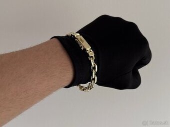 Zlaty naramok anker pilka 14k 585/1000 60g