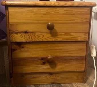 2× nočný stolík z masívu