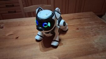 Robotický pes TEKSTA  bielo-čierny