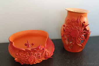 Predám keramický svietnik a misku