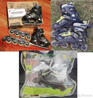 Korčule na ľad/kolieskové/inline 3 modely