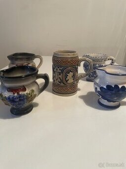 Rozne krčahy ručne maľovaná keramika