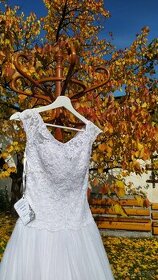 svadobné šaty XS, S, 36 + doplnky - 1