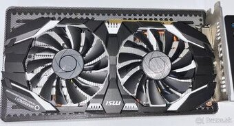 Predám grafickú kartu MSI GeForce GTX 1060 3GB OC