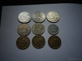 5kčs rôzne ročníky (1925-1991)