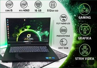 17,3"FullHD IPS 144Hz Gaming Gigabyte®,i5-12./RTX4060/16G