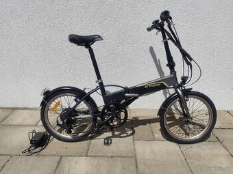 Skladací elektrický bicykel btwin e-hoptown 500