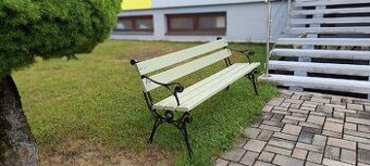 Retro záhradná lavička Green