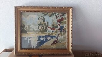 Vyšívaný obraz 27 x 23 cm