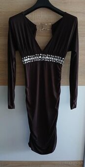 Šaty - hnedé, nové, vel S - M