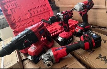 Set Aku naradi 4ks s 4 baterkou