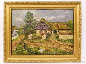 Obraz Šumavská chalupa, olej 31x40