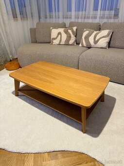 Konferenčný stolík v dekore duba, v prírodnej farbe, 65x115