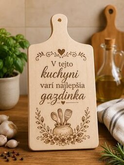 Drevený lopárik s gravírom – Najlepšia gazdinka, darček