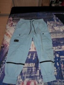 Modre nohavice na gumku - 1