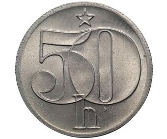 Predám vzácnu minci 50 hal. 1980, R, stav UNC
