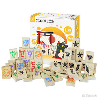 Drevená stolová hra Mahjong 3v1, nová, nerozbalená