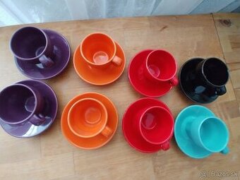 Salky na kavu s podsalkou, porcelan