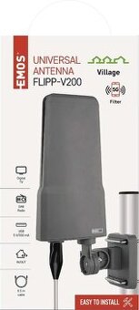 Antena Emos Village FLIPP–V200, DVB-T2, DAB, filter LTE/4G/5