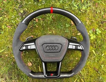 AUDI KARBON / ALKANTARA SPORTOVY VOLANT -vyhrievaný-