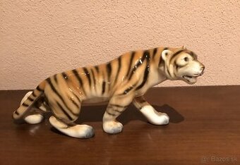 088 – Royal dux soška , porcelán, Tyger