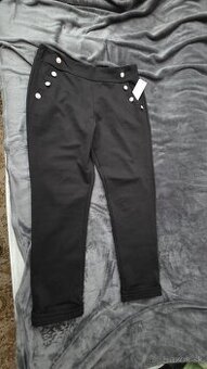 Nohavice čierne eleg.4xl v pase na gumku