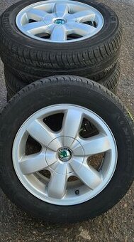 Letní alu kola originál Škoda R14 – 5x100 Prodám o