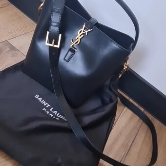 Nová luxusná kožená YSL LE 37 kabelka čierna crossbody