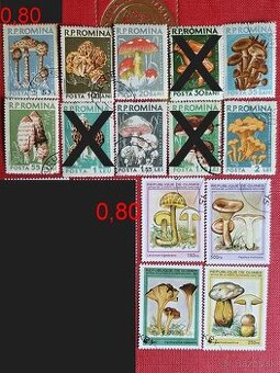 Známky - huby a kaktusy