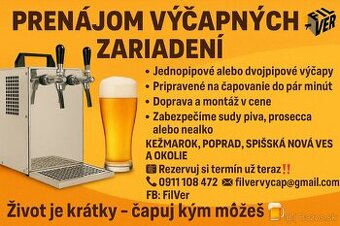 Prenájom profesionálneho výčapného zariadenia