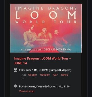 Imagine dragons 14.6. Budapest