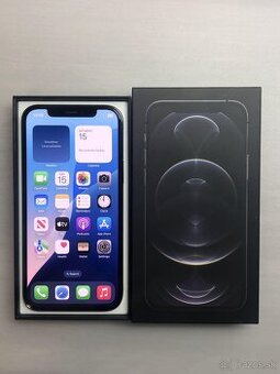 IPHONE 12 PRO • 256 GB • BATÉRIA 100 % • ČIERNA