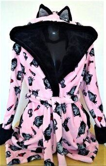 Damsky teply hrejivy ruzovy zupan s uskami na kapucni NOVY